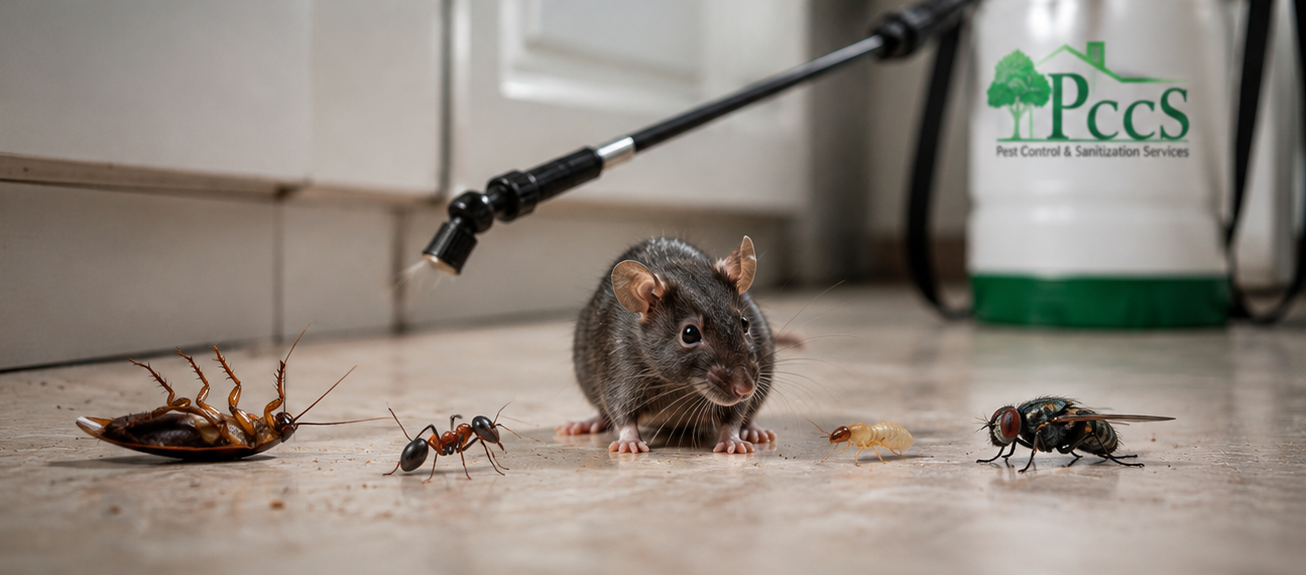 Pest control technician providing professional treatment